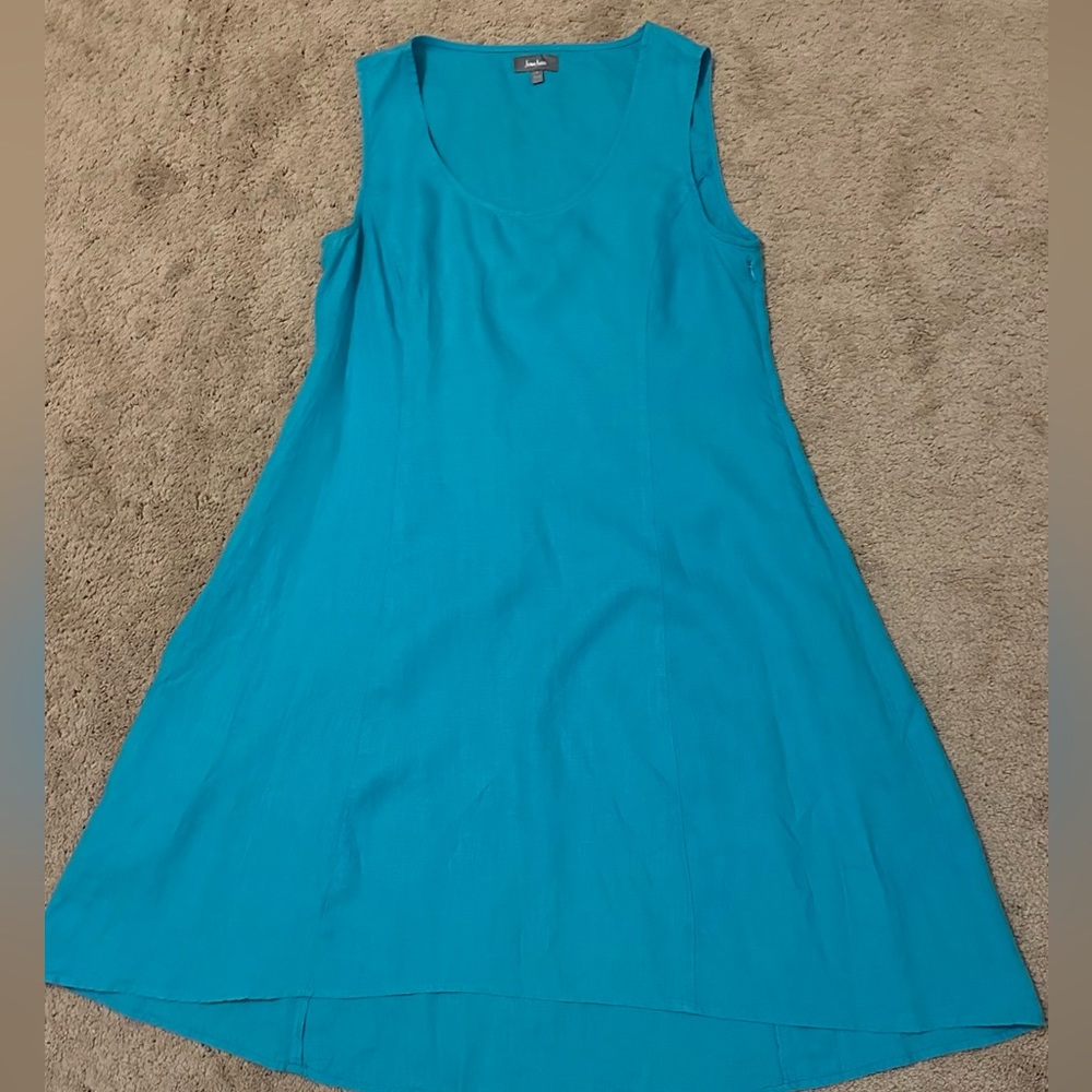 Sleeveless, linen dress